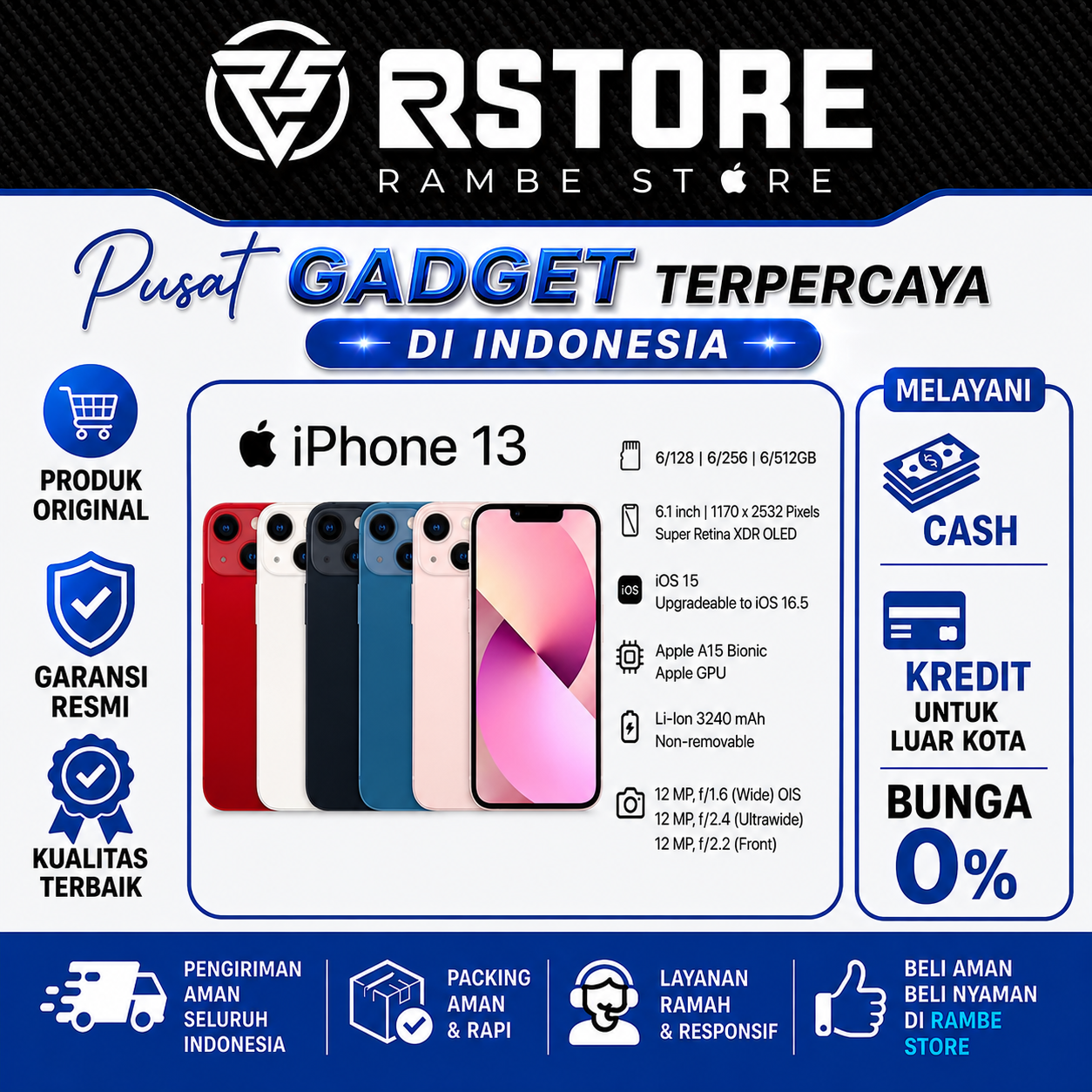 iPhone 13 NEW GARANSI RESMI INDONESIA 